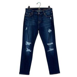 7FAM Josefina Distressed Skinny Boyfriend Jeans - 25